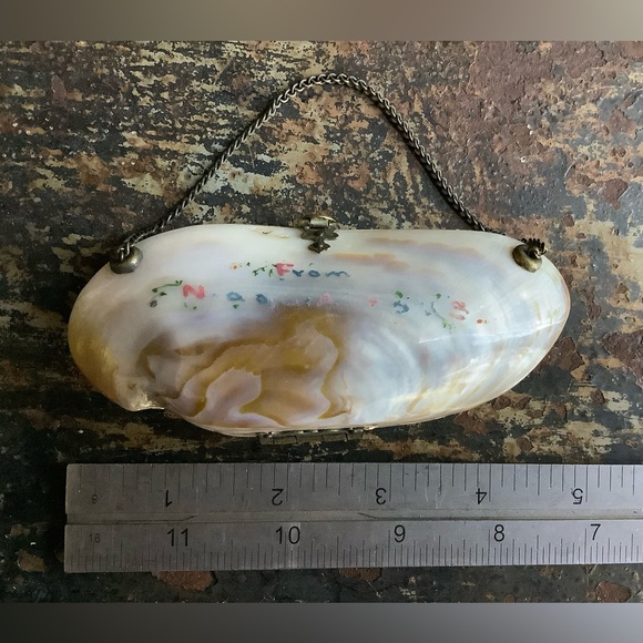Antique Victorian Oyster Shell Purse - Picture 4 of 6